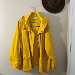 Awesome yellow raincoat!